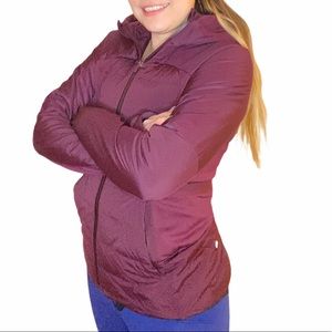 Lululemon down 4 all running burgundy jacket